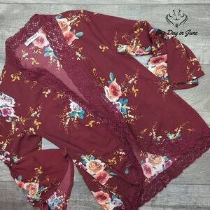 Ecowish Bell Sleeve Boho Top Size S